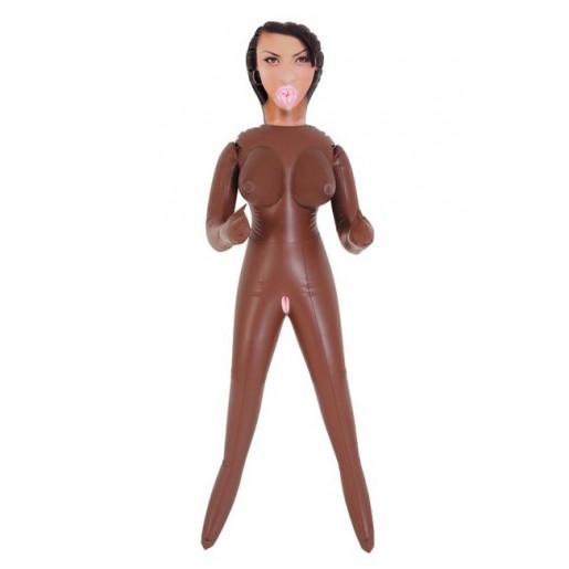 Надувная кукла негритянка Dolls-X (3 отверстия)
